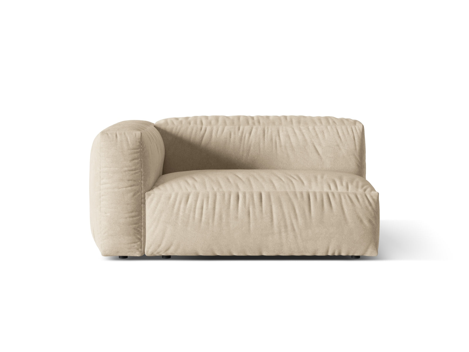 Martina Modul links 1 Sitzer in Light Beige-Vogue präsentiert im Onlineshop von KAQTU Design AG. Modulares Sofa ist von Micadoni