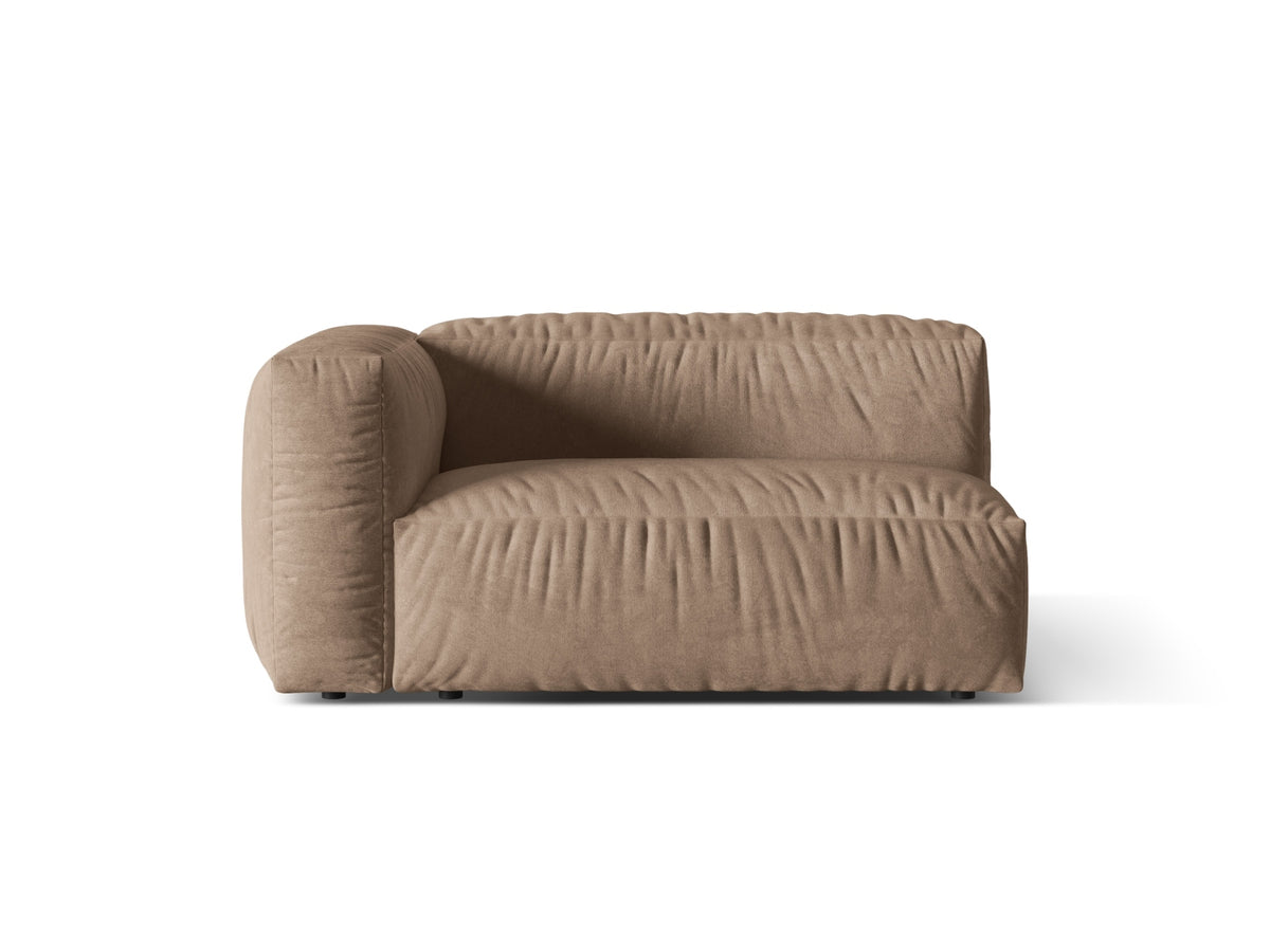 Martina Modul links 1 Sitzer in Dark Beige-Vogue präsentiert im Onlineshop von KAQTU Design AG. Modulares Sofa ist von Micadoni