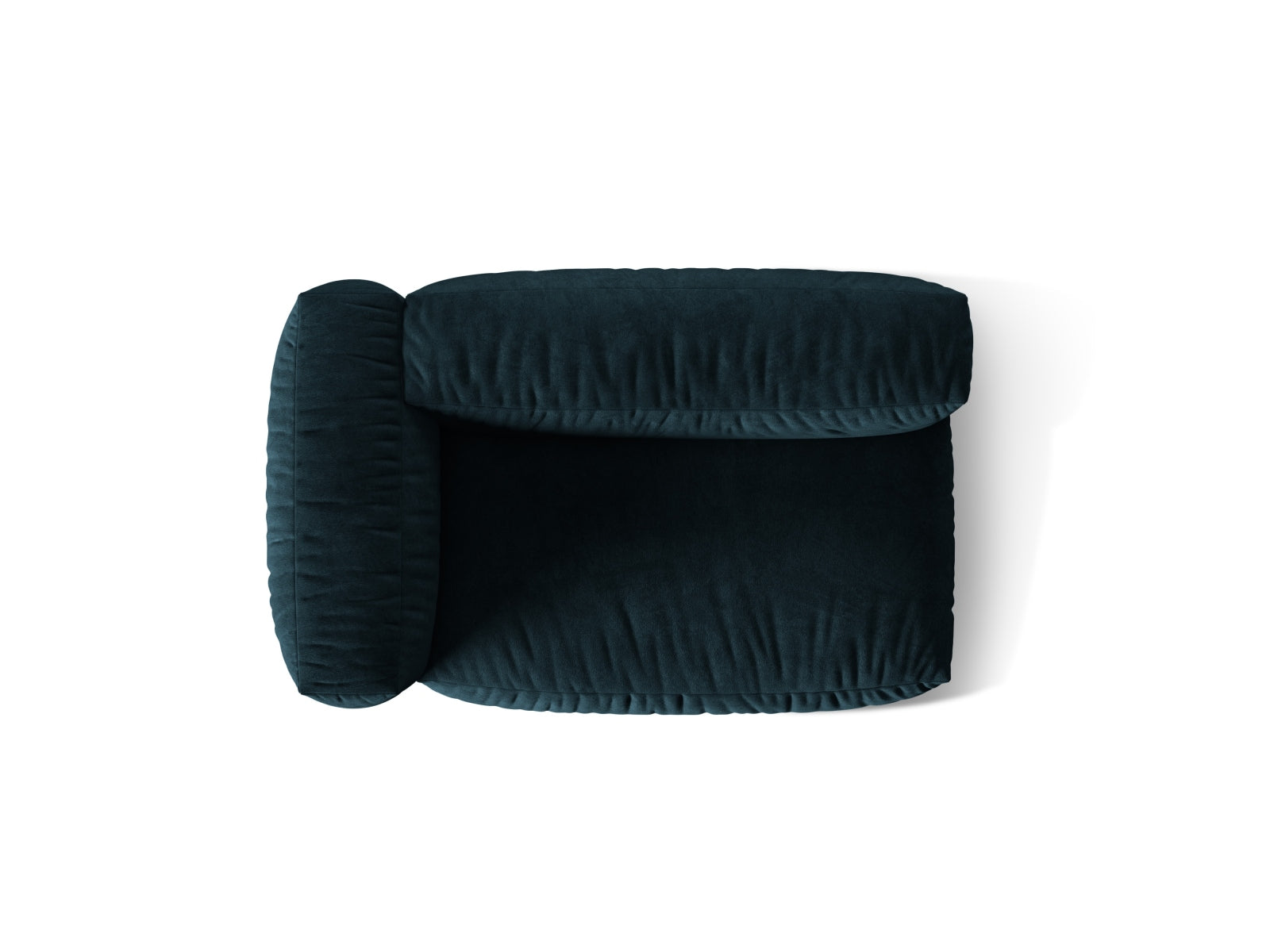 Eleganter linker 1-Sitzer des Martina Moduls in trendigem Petrol, ideal für stilvolle Wohnräume und entspannende Lounge-Ecken.