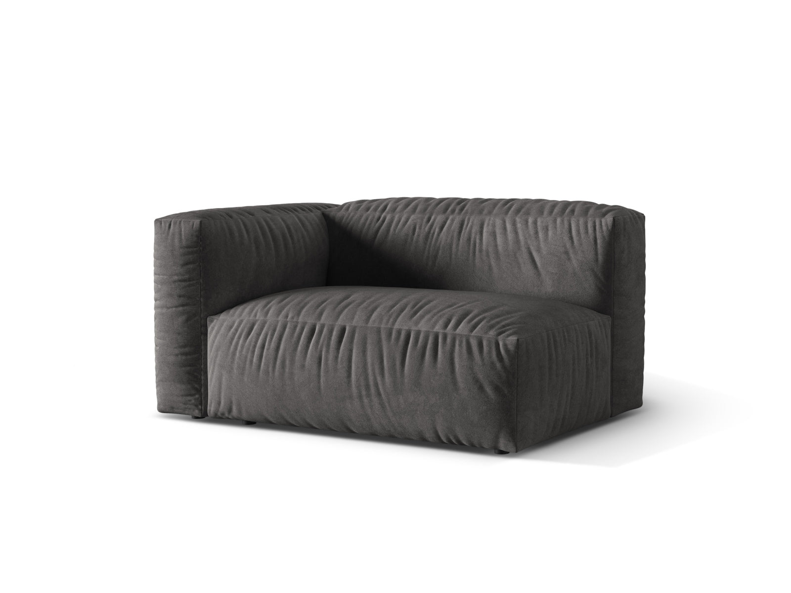 Erleben Sie den Martina Velour Modul links 1 Sitzer von Micadoni – perfekt für kleine Räume. Elegantes Design trifft auf höchsten Sitzkomfort!