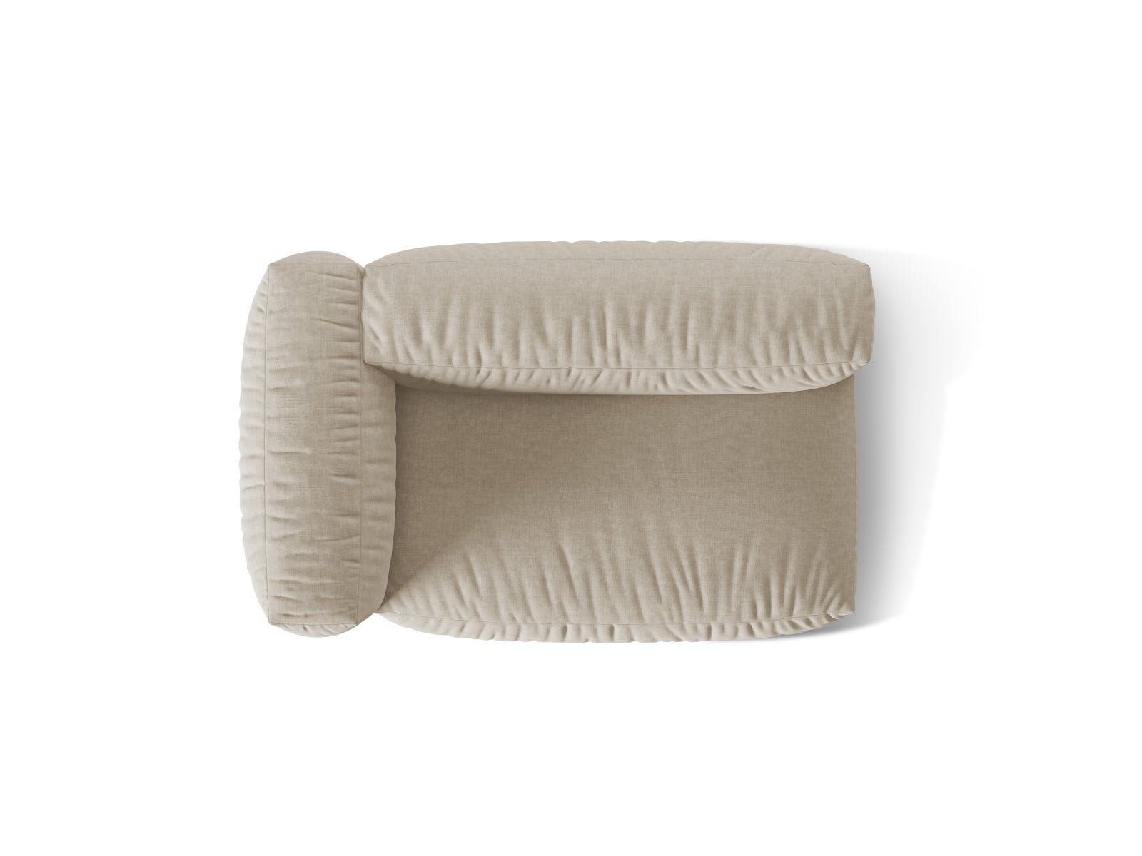 Eleganter Martina Modul links 1 Sitzer in sanftem Beige, ideal für stilvolle Wohnräume und entspannende Stunden.