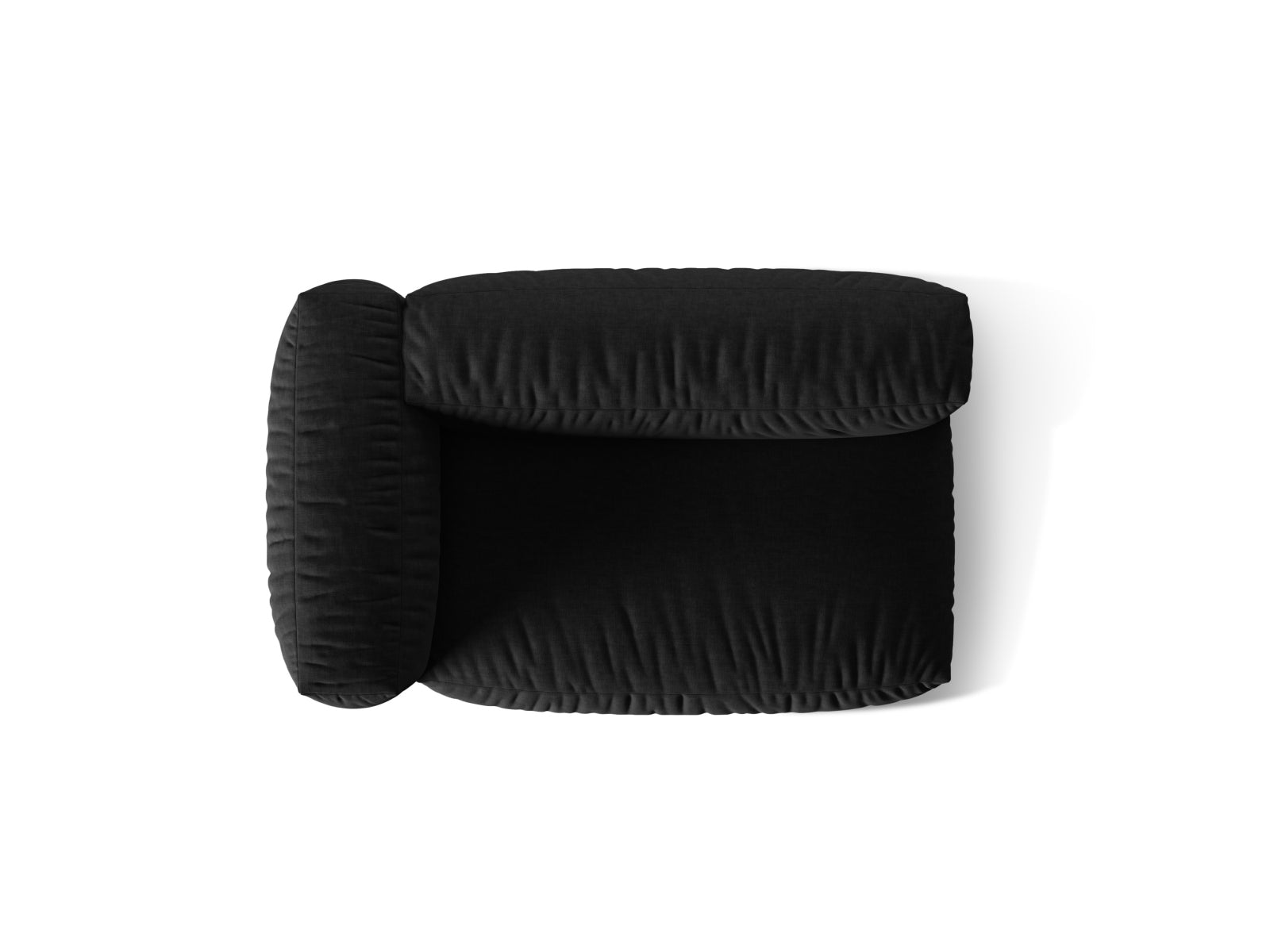 Eleganter linker 1-Sitzer des Martina Moduls von Micadoni, ideal für stilvolle Wohnräume. Farbe: Black-Boston, vereint Komfort und modernes Design.