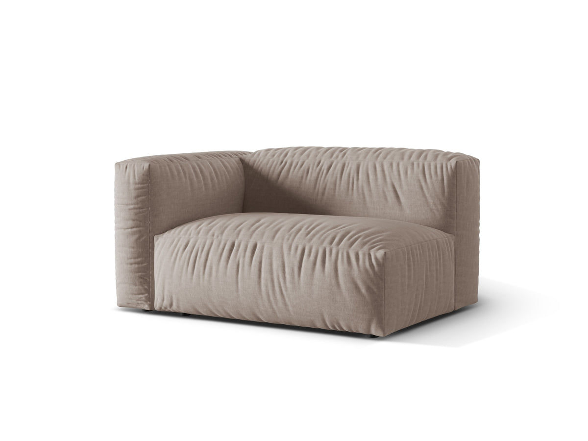 Martina Modul links 1 Sitzer in Dark Beige-Boston präsentiert im Onlineshop von KAQTU Design AG. Modulares Sofa ist von Micadoni