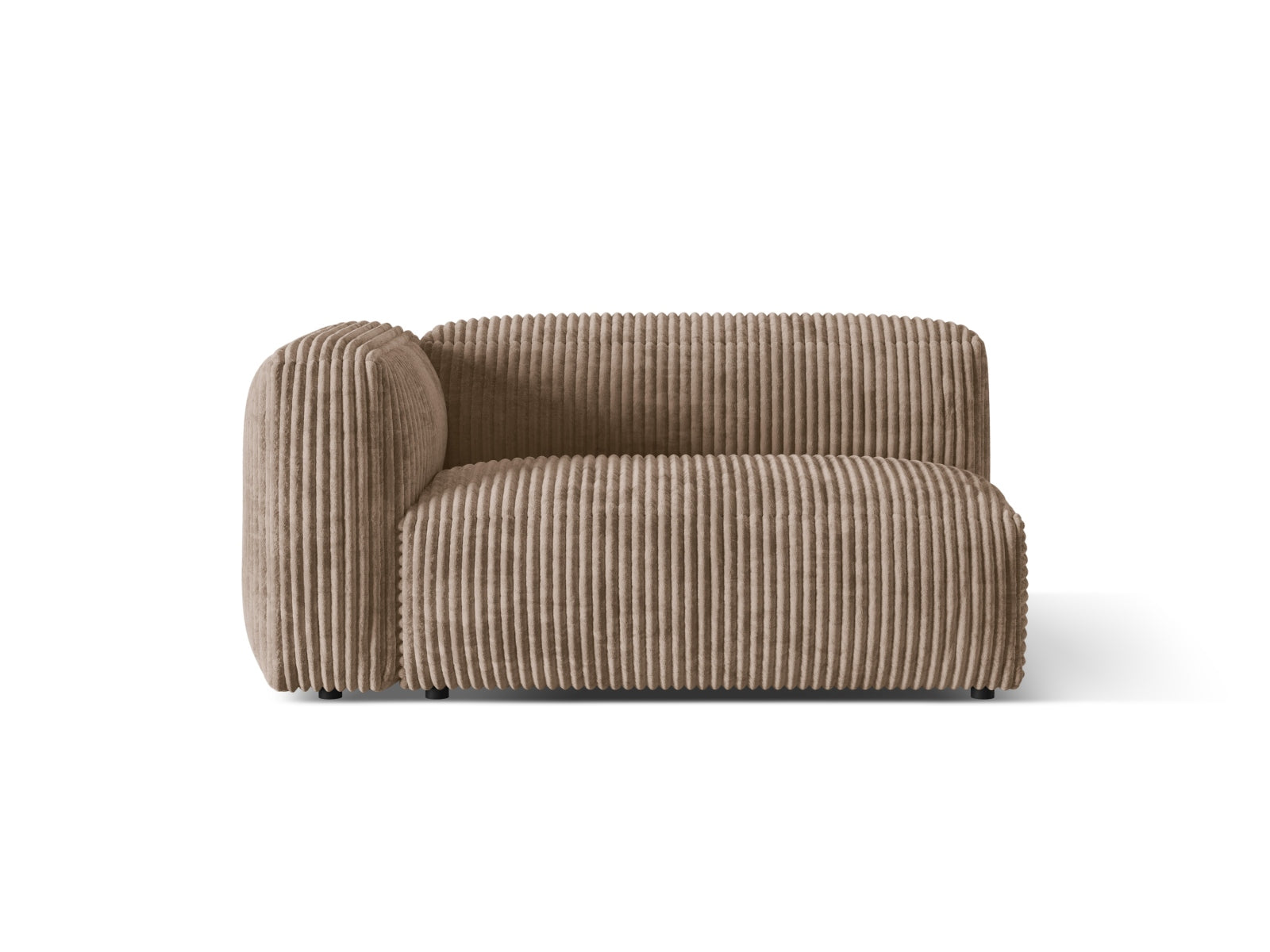 Stylischer linker 1-Sitzer des Martina Moduls in Acorn-Tilia, perfekt für kreative Raumgestaltungen und anpassbare Sitzmöglichkeiten.