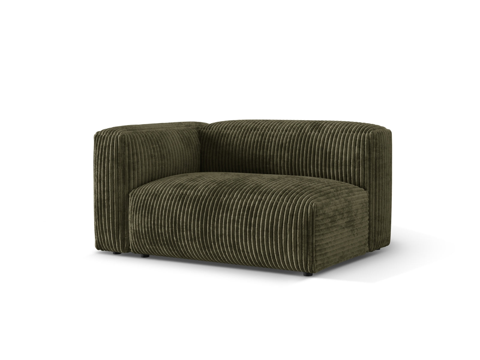 Eleganter linker 1-Sitzer Martina Modul in Moss Green-Tilia, ideal für individuelle Wohnkonzepte und stilvolle Akzente im Raum.