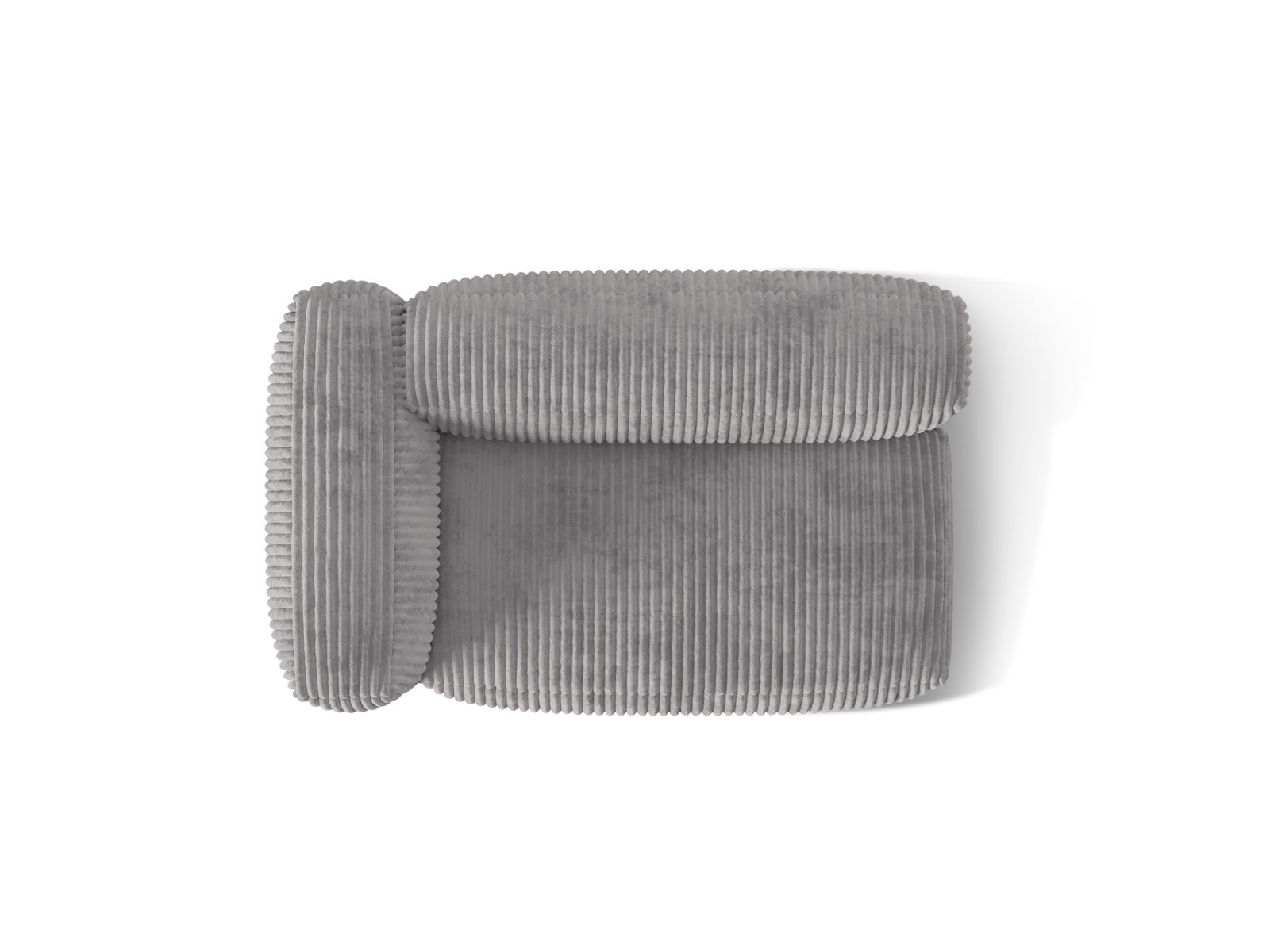 Eleganter linker 1-Sitzer des Martina Moduls in sanftem Light Grey-Tilia, ideal für flexible und stilvolle Wohnkonzepte.