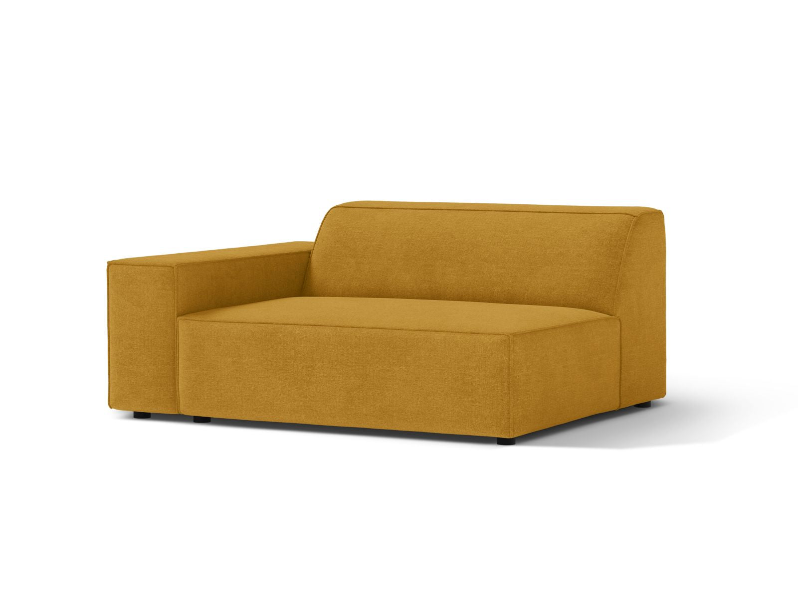 Stylisches 1-Sitzer Modul links Jodie in leuchtendem Gelb, ideal für individuelle Sofa-Gestaltung im modernen Wohnraum.