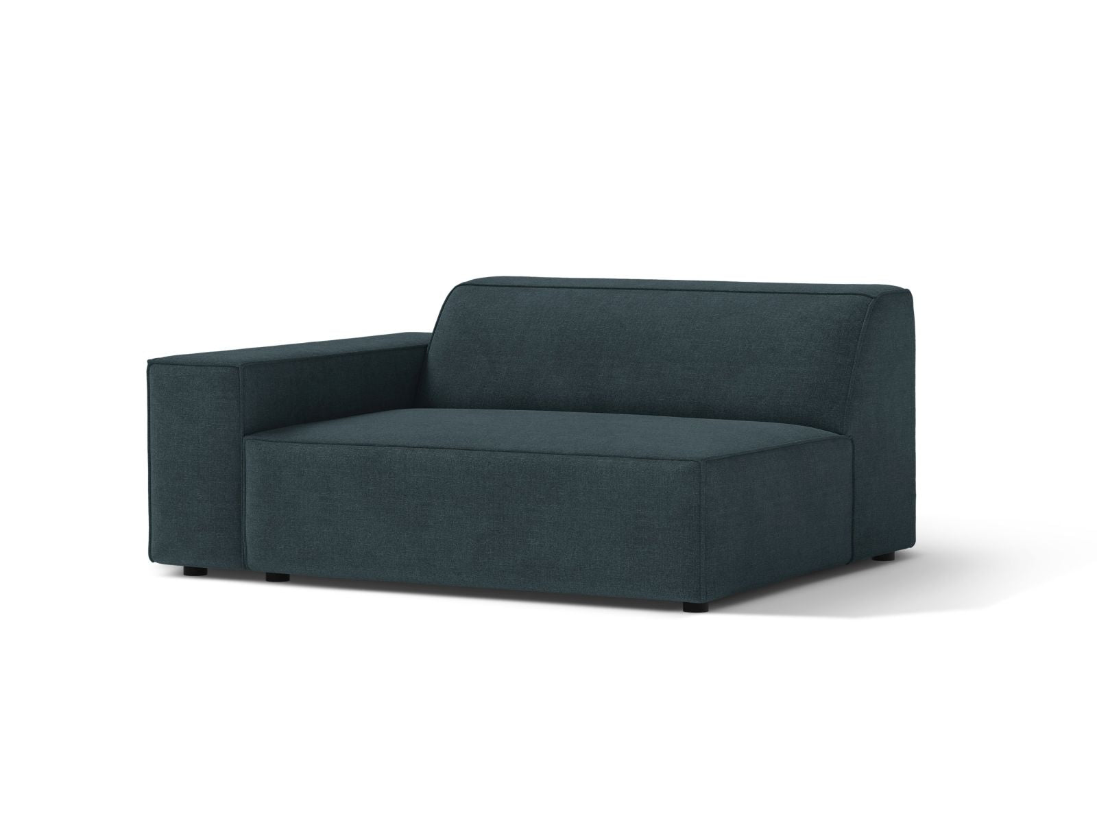 Elegantes 1-Sitzer Modul links Jodie in tiefem Petrol, ideal für individuelle Sofa-Gestaltung im modernen Wohnraum.