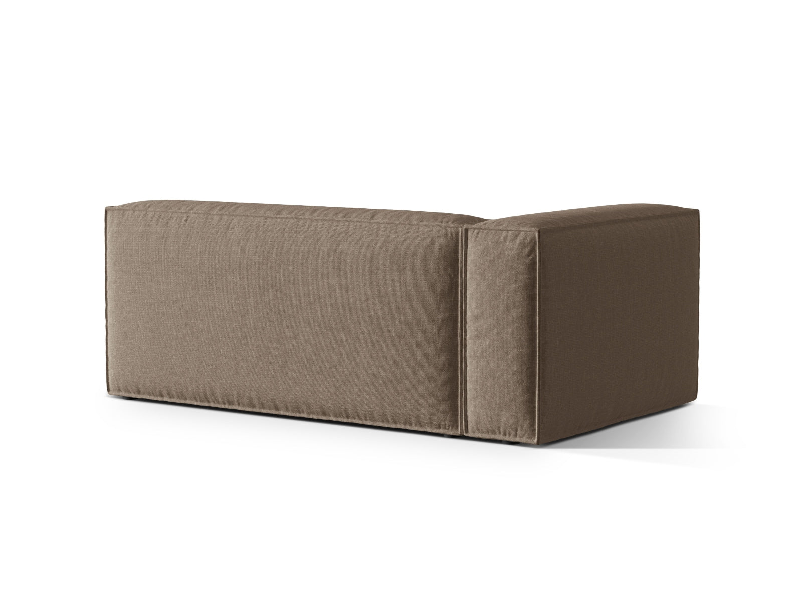 Elegantes 3-Sitzer Sofa links Nuria in sanftem Cappuccino-Liberty, ideal für moderne Wohnräume und individuelle Gestaltung.