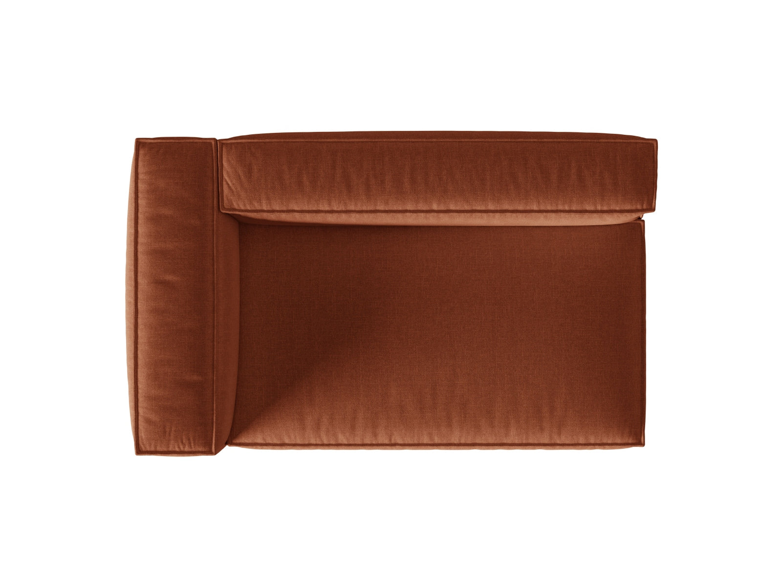 Modulares 3-Sitzer Sofa links Nuria in modernem Brick-Liberty Design, perfekt für komfortable und stilvolle Wohnlandschaften.