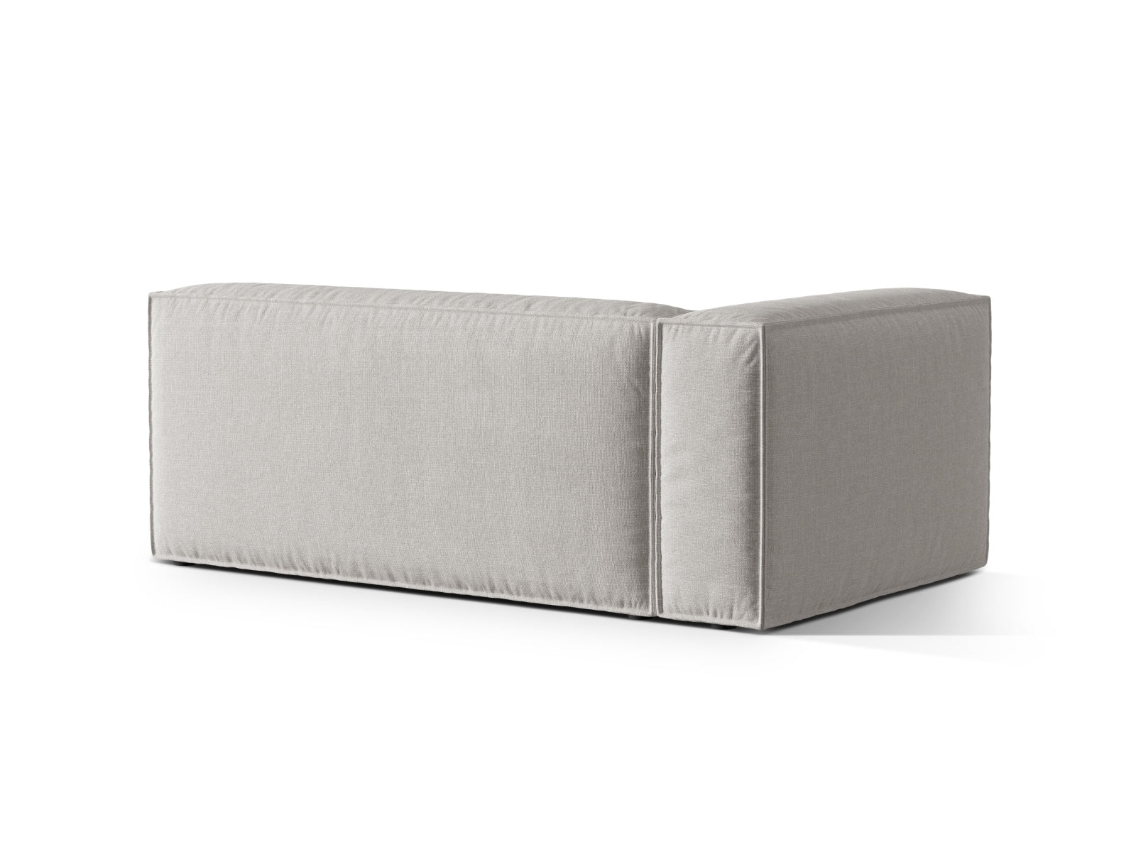 Elegantes 3-Sitzer Sofa links Nuria in dezentem Grau, ideal für moderne Wohnräume und flexible Gestaltungskonzepte.
