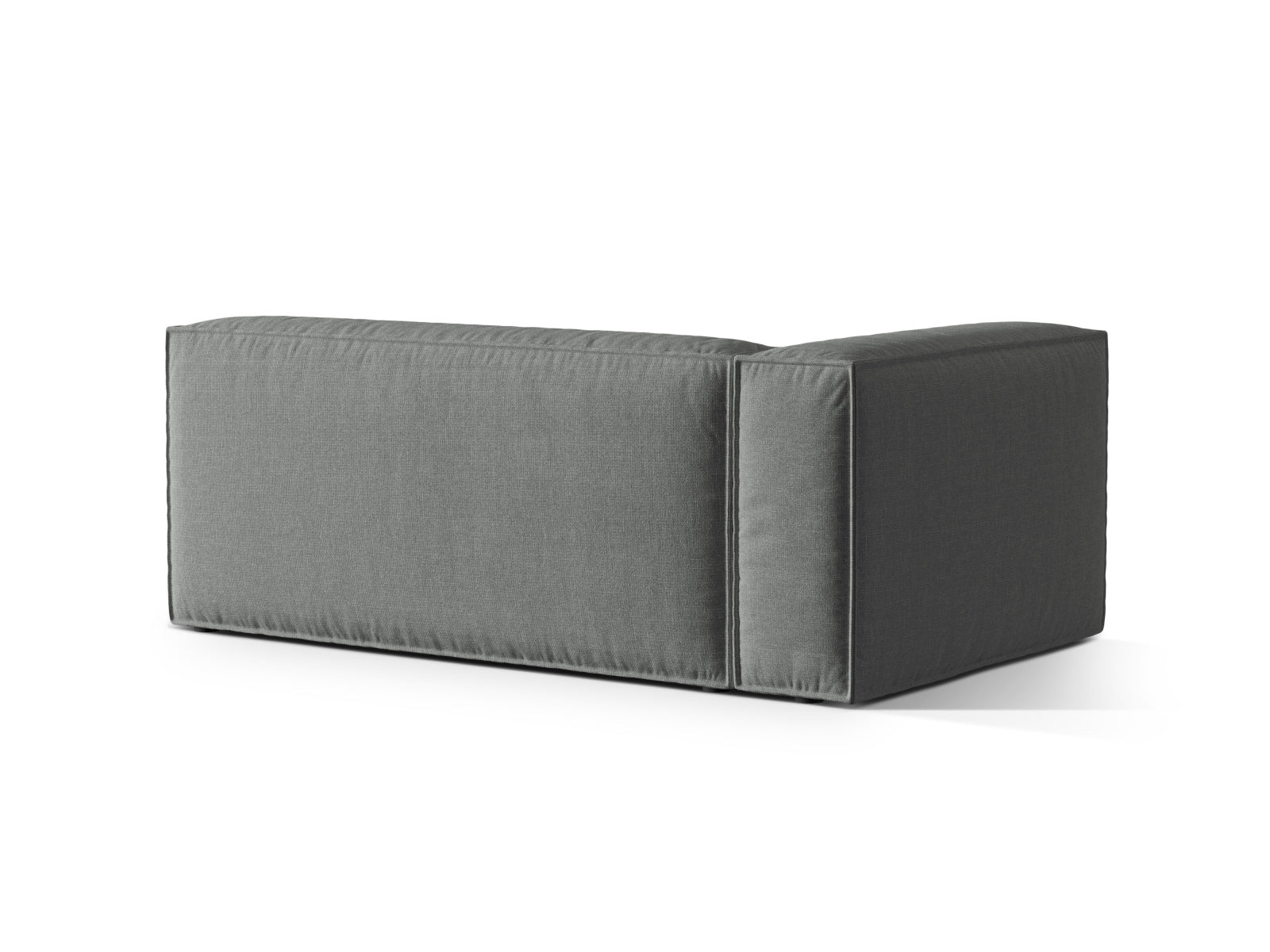 Elegantes modulares 3-Sitzer Sofa links Nuria in stilvollem Grau, ideal für gemütliche Wohnräume und modernes Design.