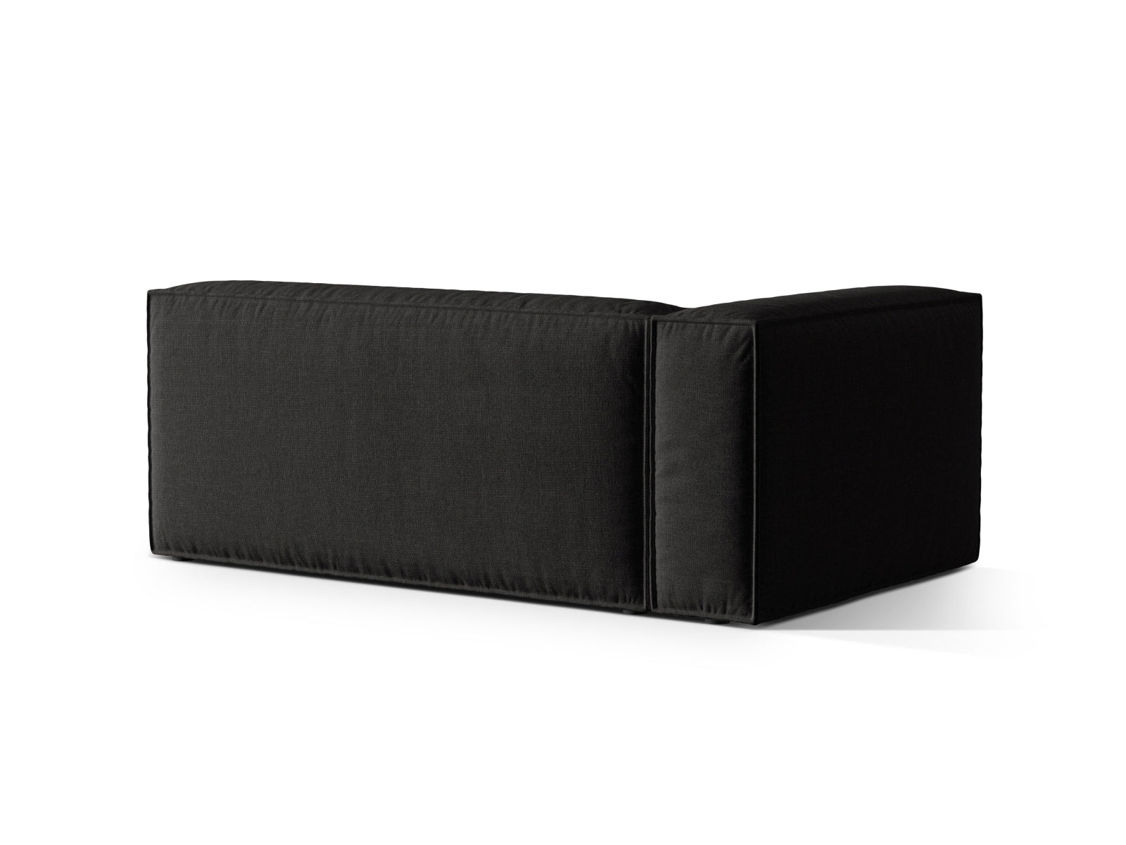 Elegantes 3-Sitzer Sofa links Nuria in klassischem Schwarz, ideal für moderne Wohnräume und flexible Gestaltung. Bequem und stilvoll.
