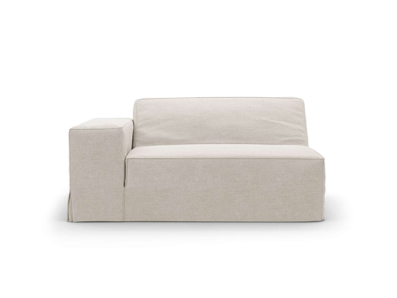 Stylischer Jodie Modul links 1 Sitzer in Natural-LINS, perfekt für zeitgemäße Einrichtung. Bequem und vielseitig von Micadoni.