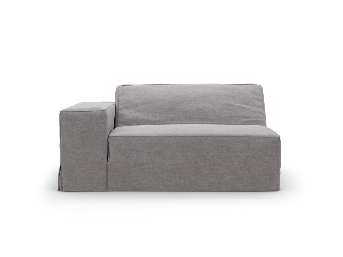 Jodie Modul links 1 Sitzer mit abnehmbaren Bezug in Warm grey-LINS präsentiert im Onlineshop von KAQTU Design AG. Modulares Sofa ist von Micadoni