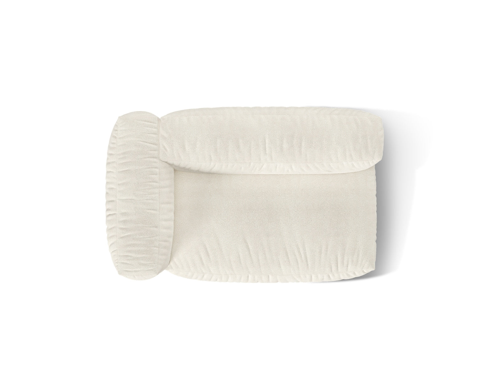 Modernes Doppelsitz-Sofa links Martina in zartem Ivory-Monet, perfekt für gemütliche und stilvolle Wohnambiente.