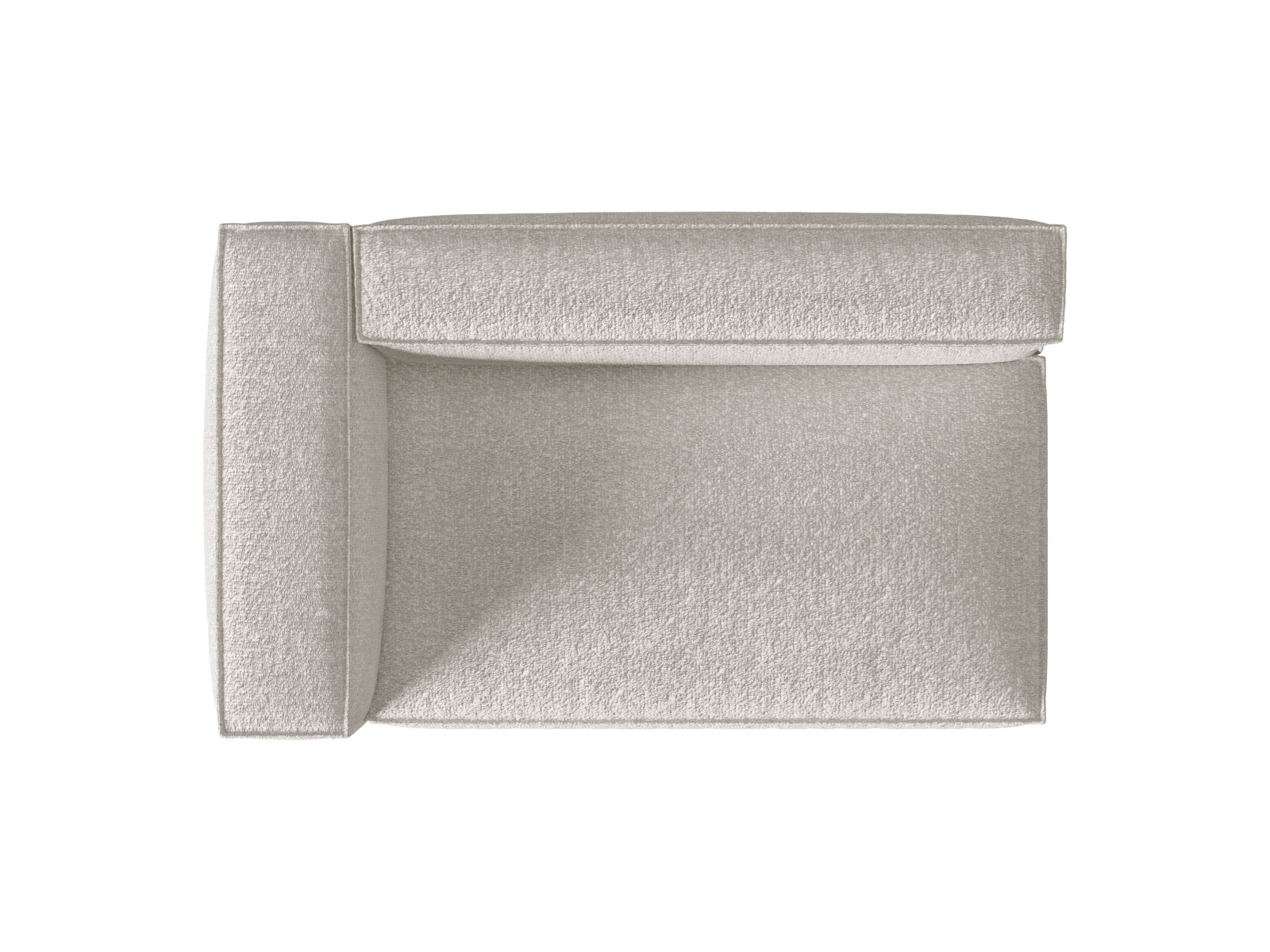 Elegantes Nuria Boucle Modular Sofa in sanften Grau-Beige-Tönen, linksseitig, ideal für stilvolle und einladende Wohnräume.