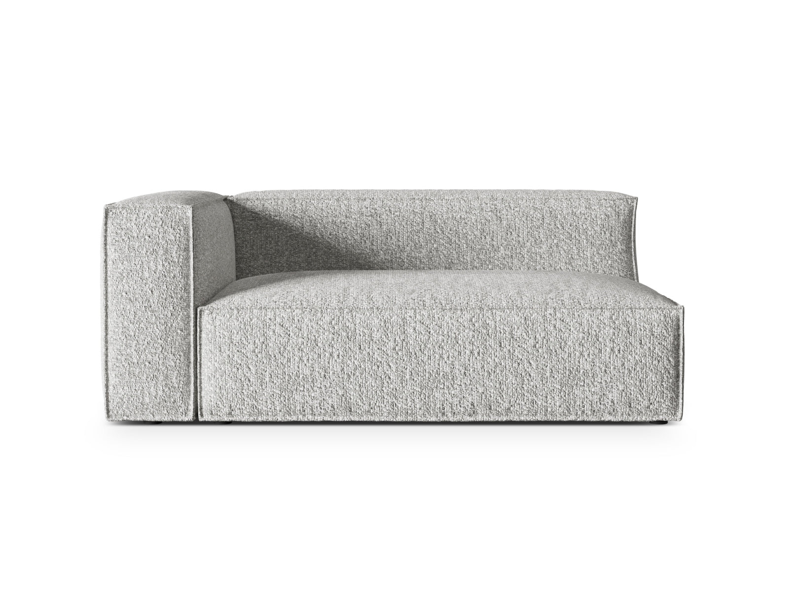 Nuria Boucle Modular Sofa links 3 Sitzer in Silver präsentiert im Onlineshop von KAQTU Design AG. Modulares Sofa ist von Micadoni