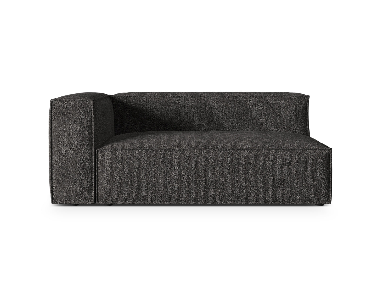 Nuria Boucle Modular Sofa links 3 Sitzer in Anthracite präsentiert im Onlineshop von KAQTU Design AG. Modulares Sofa ist von Micadoni