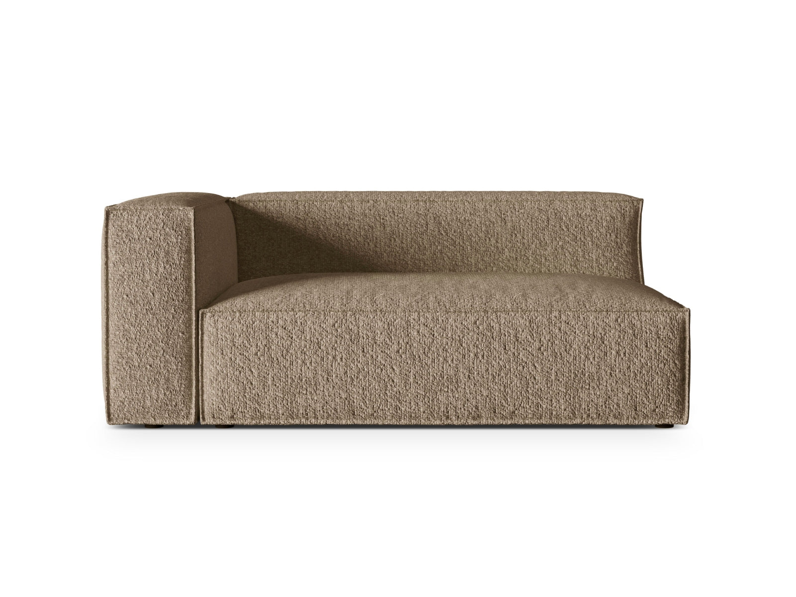 Nuria Boucle Modular Sofa links 3 Sitzer in Cappuccino präsentiert im Onlineshop von KAQTU Design AG. Modulares Sofa ist von Micadoni