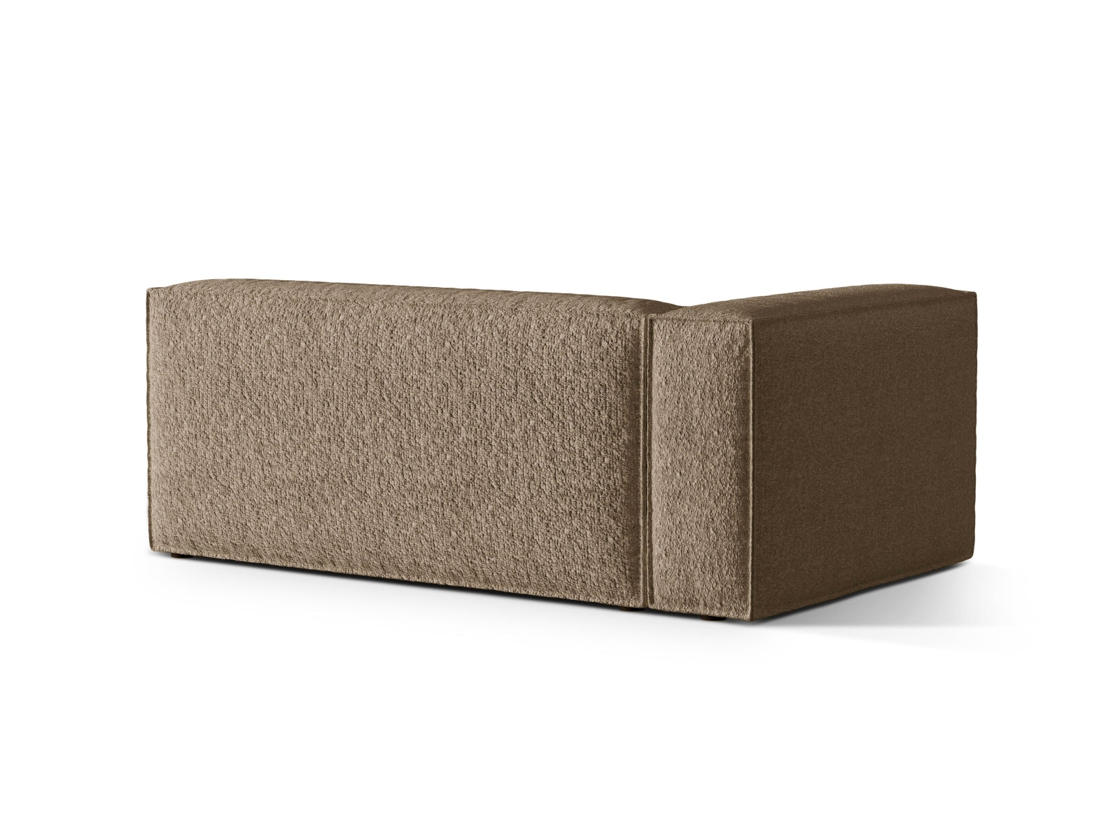 Stilvolles 3-Sitzer Nuria Boucle Modular Sofa in Cappuccino, linksseitig, perfekt für moderne Wohnkonzepte und gemütliche Atmosphäre.