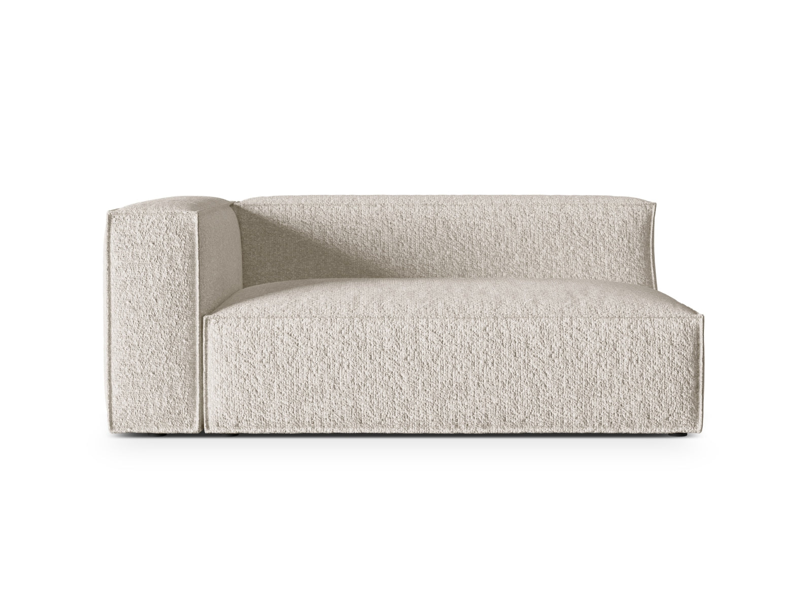 Nuria Boucle Modular Sofa links 3 Sitzer in Beige-Monet präsentiert im Onlineshop von KAQTU Design AG. Modulares Sofa ist von Micadoni