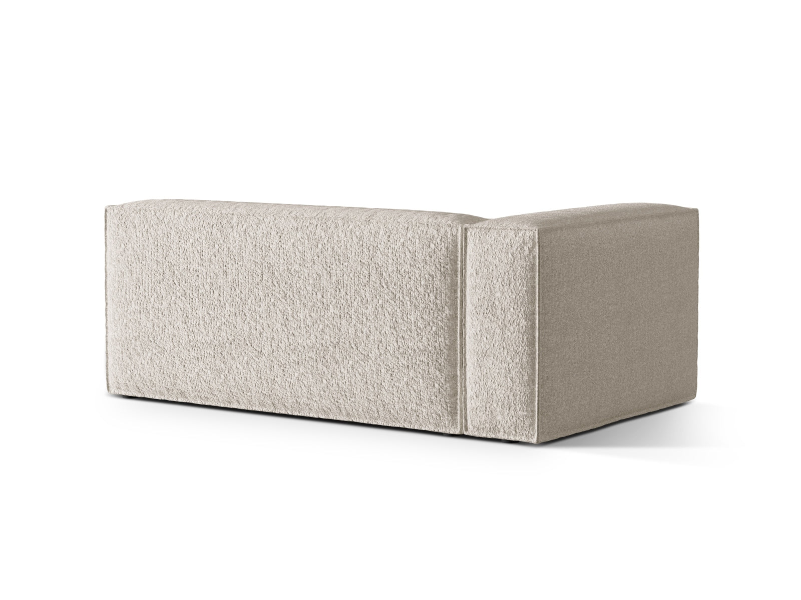Beige Nuria Boucle Modular Sofa, linksseitig, 3-Sitzer, elegantes und anpassbares Möbelstück für zeitgemäße Wohnräume.