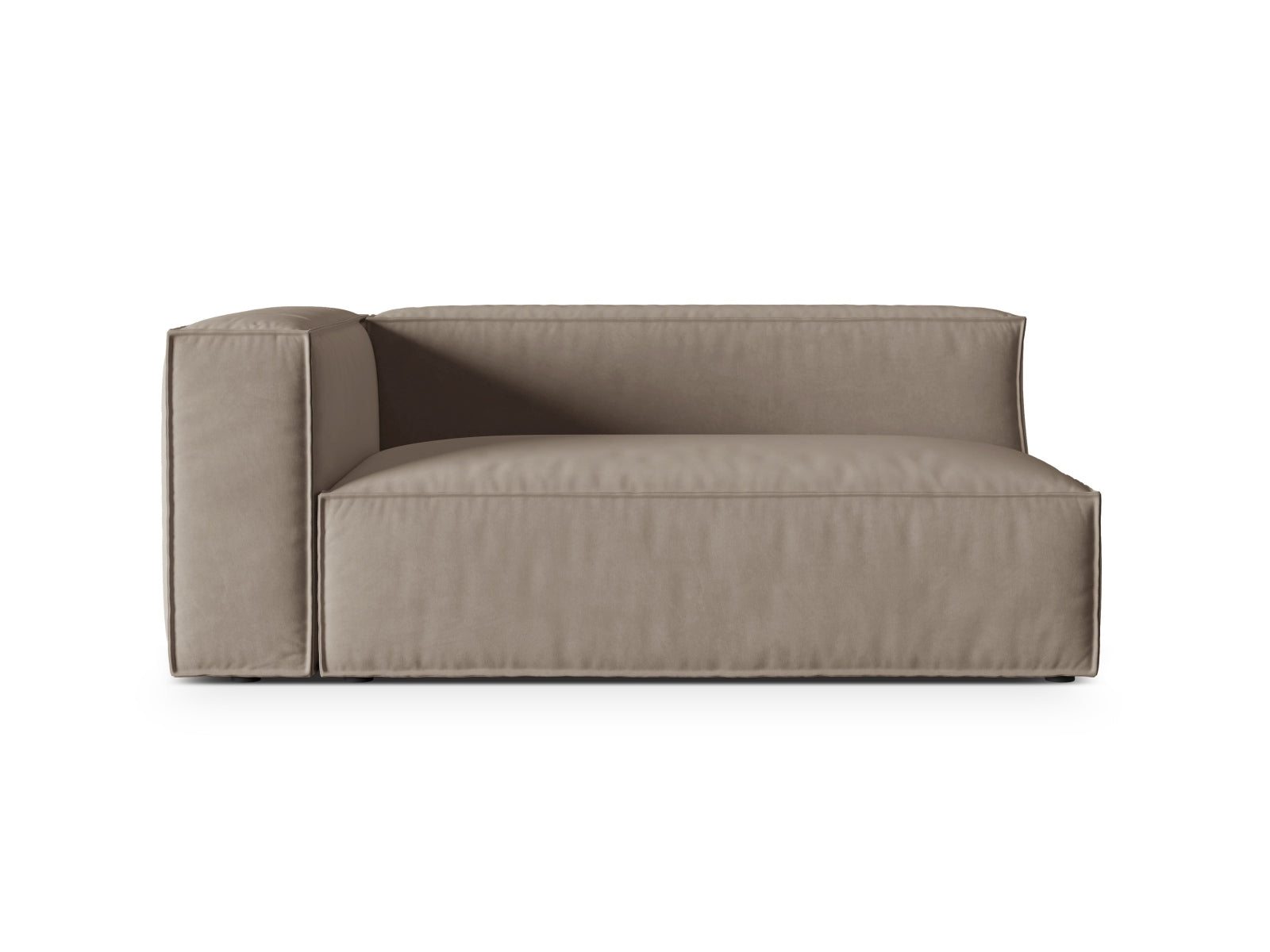 Nuria Velour links Modular Sofa 3 Sitzer in Warm grey präsentiert im Onlineshop von KAQTU Design AG. Modulares Sofa ist von Micadoni