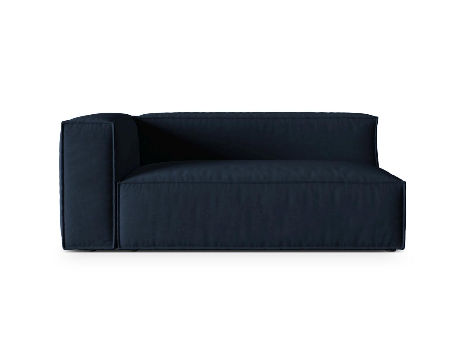 Nuria Velour links Modular Sofa 3 Sitzer in Dark Blue-Paris präsentiert im Onlineshop von KAQTU Design AG. Modulares Sofa ist von Micadoni