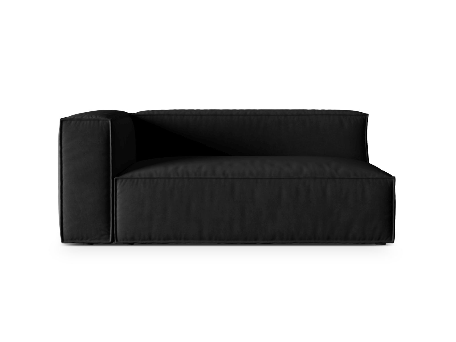 Nuria Velour links Modular Sofa 3 Sitzer in Black präsentiert im Onlineshop von KAQTU Design AG. Modulares Sofa ist von Micadoni