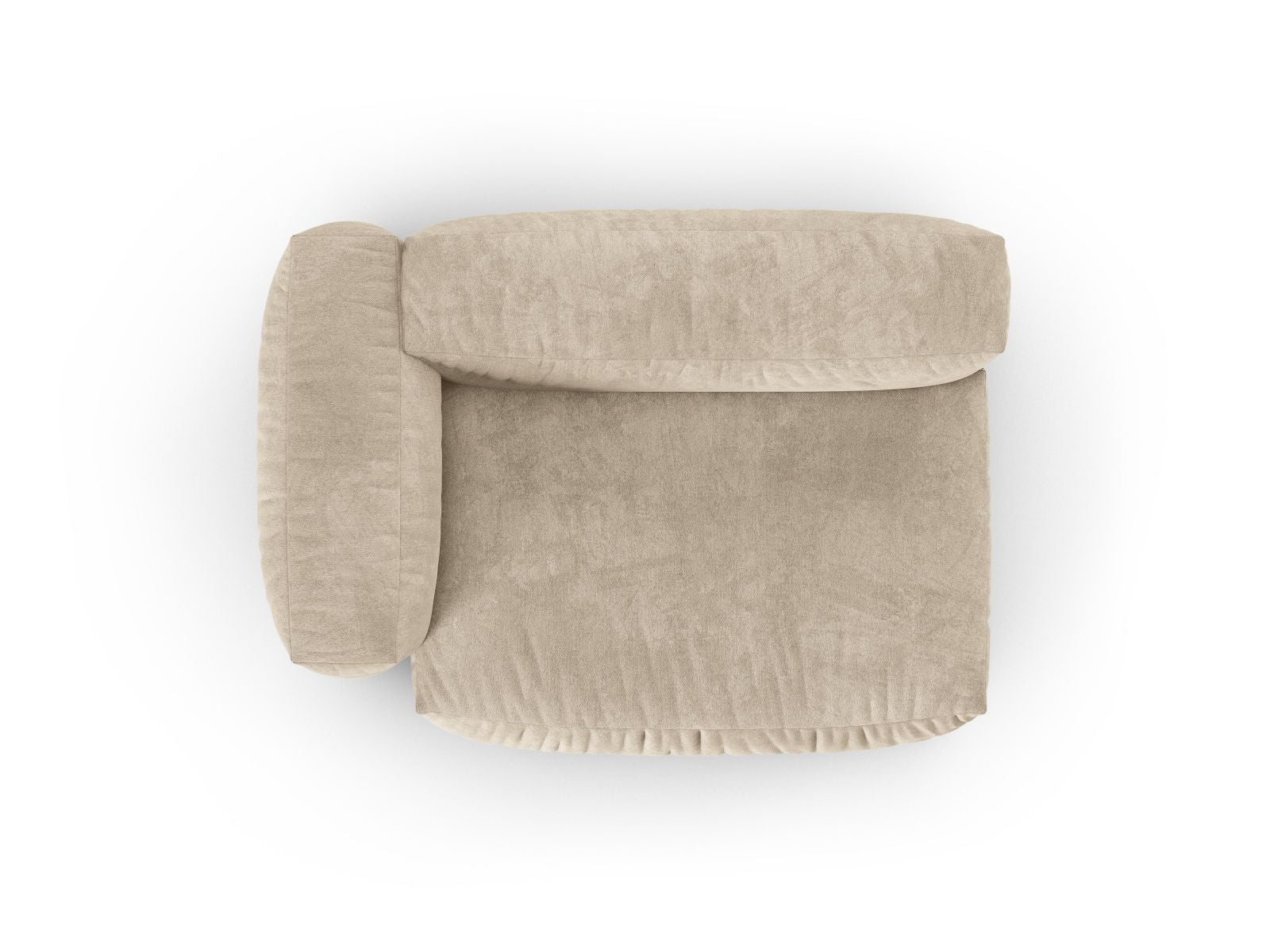 Elegantes XL Doppelsitz-Sofa links Martina in sanftem Beige, perfekt für moderne Wohnkonzepte. Flexibles, modulares Design von Micadoni.