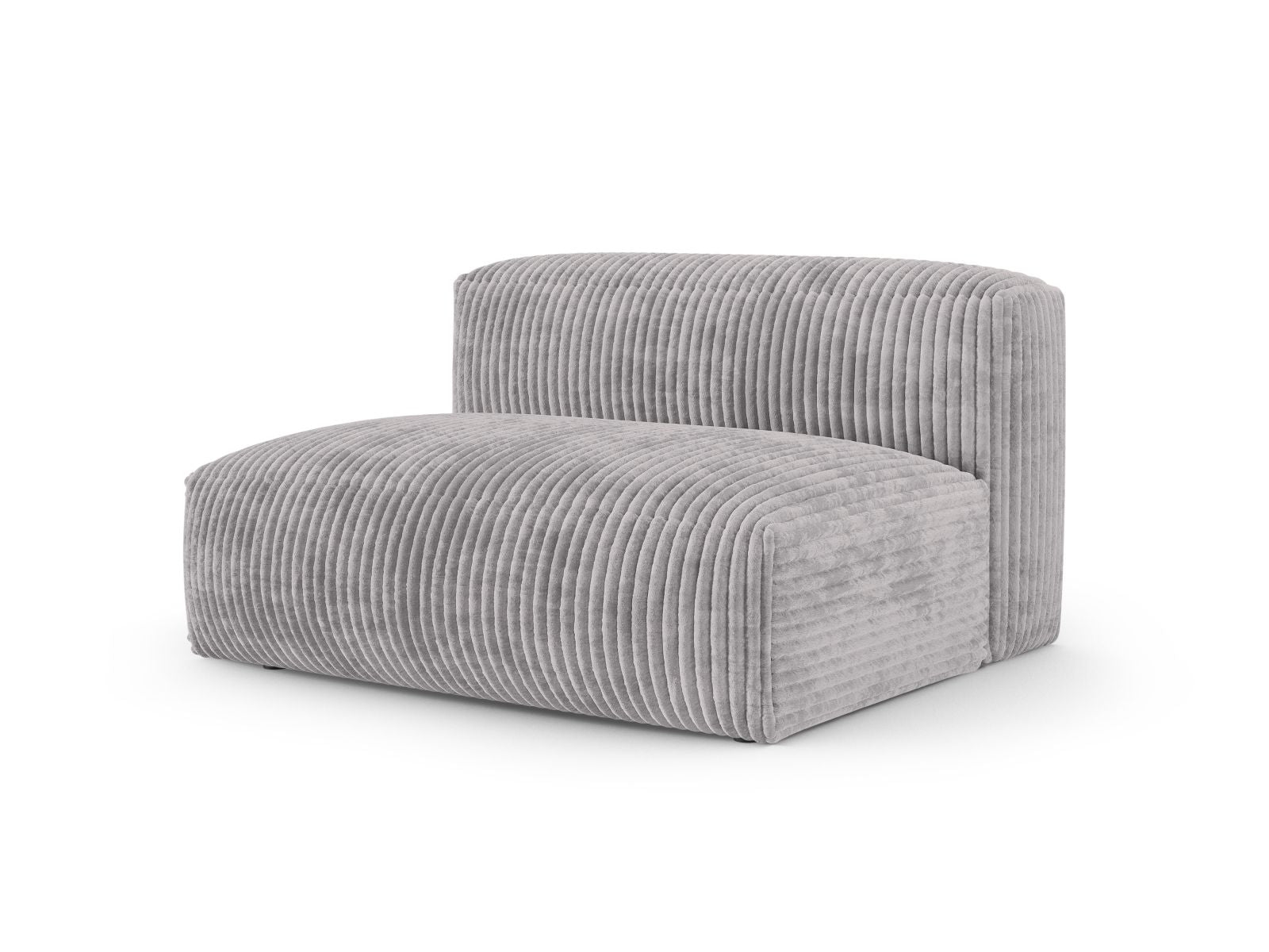Elegantes XL Doppelsitz-Sofa links Martina in hellem Grau, ideal für moderne Wohnräume. Teil der modularen Sofa-Kollektion von Micadoni.
