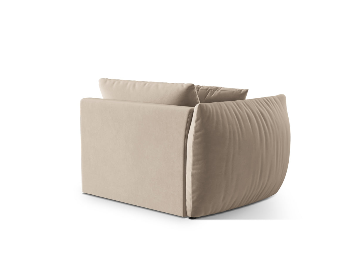 Chris Velour Modul links 1 Sitzer in Ecru-Casino präsentiert im Onlineshop von KAQTU Design AG. Modulares Sofa ist von Micadoni