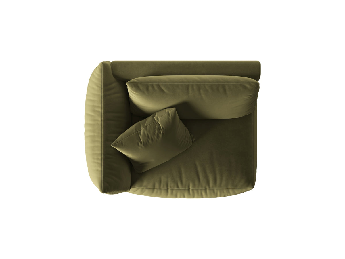 Chris Velour Modul links 1 Sitzer in Light Green-Casino präsentiert im Onlineshop von KAQTU Design AG. Modulares Sofa ist von Micadoni