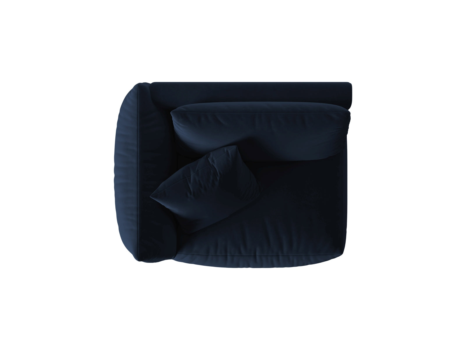Stylischer Chris Velour Modul links 1 Sitzer in Royal Blue-Casino, perfekt für moderne Wohnkonzepte und gemütliche Entspannungsbereiche.
