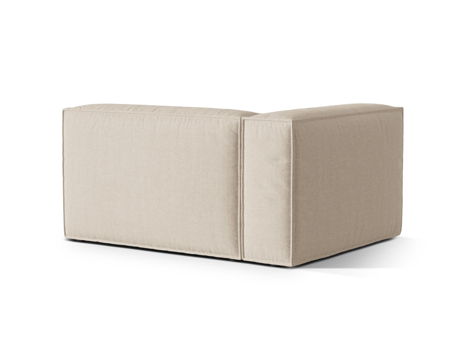 Stilvolles modulares 2-Sitzer Sofa links Nuria in sanftem Beige, perfekt für individuelle Wohnkonzepte und entspannte Gemütlichkeit.