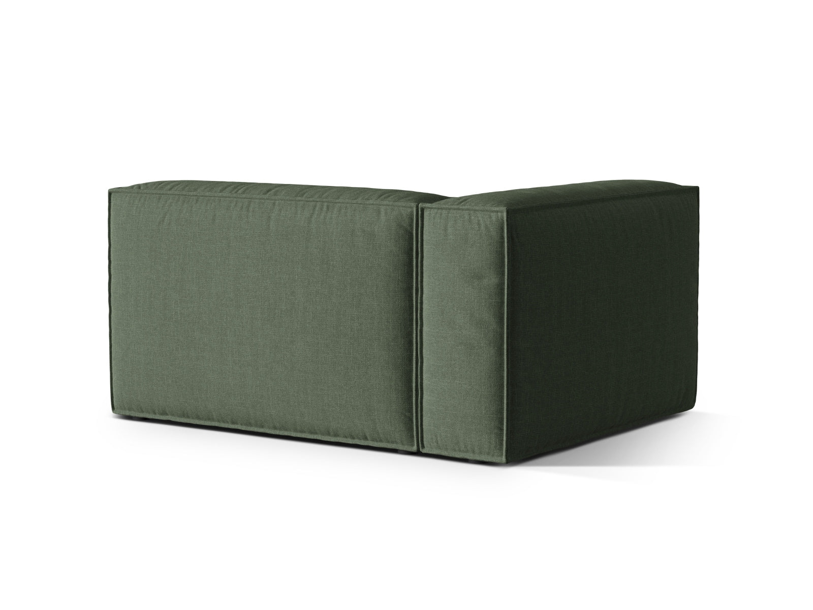Elegantes 2-Sitzer Sofa links Nuria in Moss Green-Liberty, ideal für stilvolle und flexible Wohnräume.