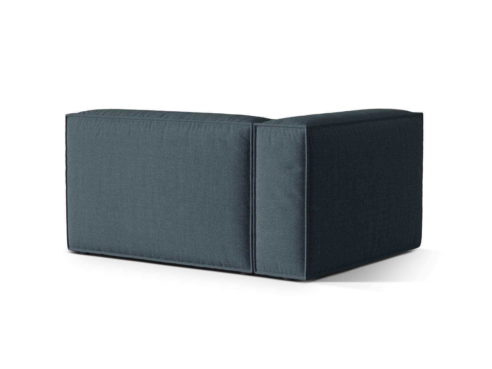 Elegantes 2-Sitzer Sofa links Nuria in trendigem Petrol, ideal für moderne Wohnräume. Flexibles modulares Design von Micadoni.