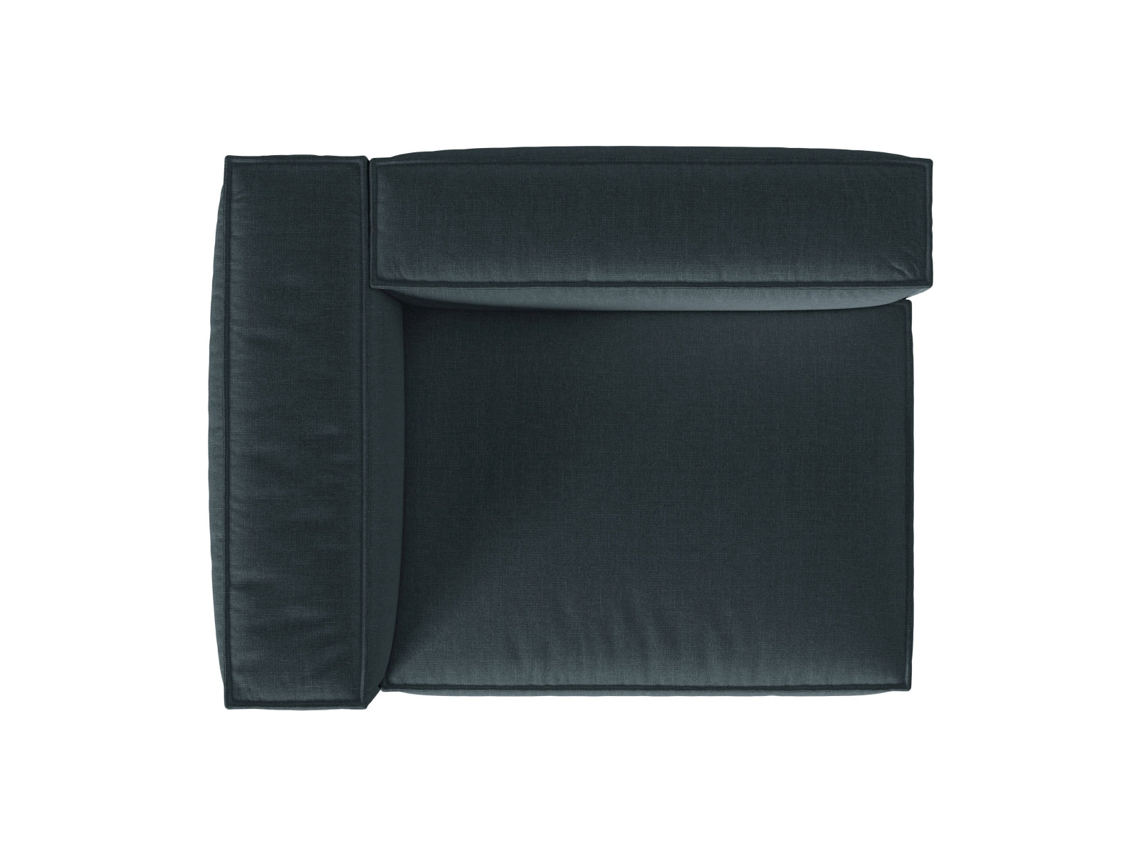 Stylisches 2-Sitzer Sofa links Nuria in ansprechendem Petrol, perfekt für zeitgemäße Einrichtungen. Modulares Konzept von Micadoni.