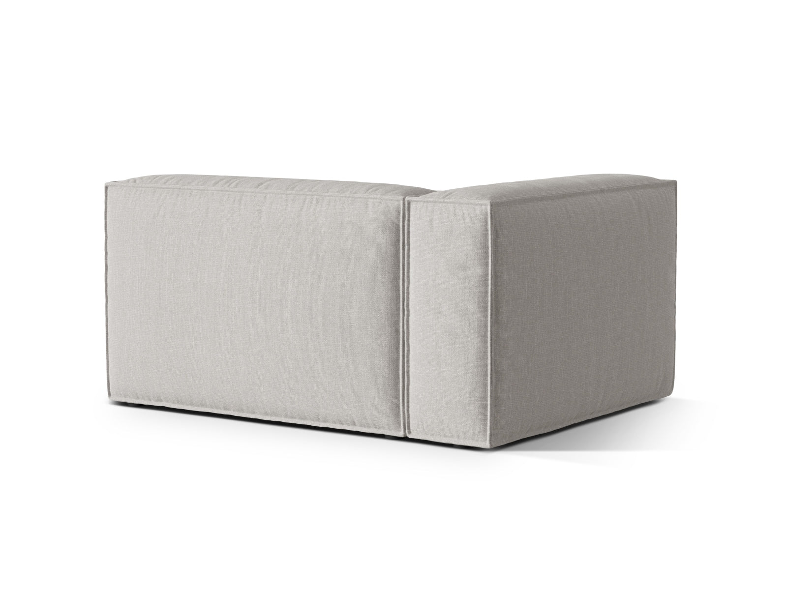 Stylisches 2-Sitzer Sofa links Nuria in dezentem Grau, perfekt für moderne Wohnkonzepte und entspannte Gemütlichkeit.