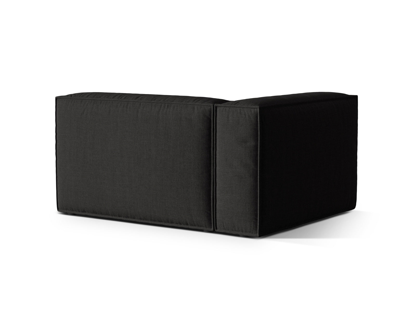 Elegantes 2-Sitzer Sofa links Nuria in klassischem Schwarz, ideal für moderne Wohnräume und entspannte Stunden mit Stil.