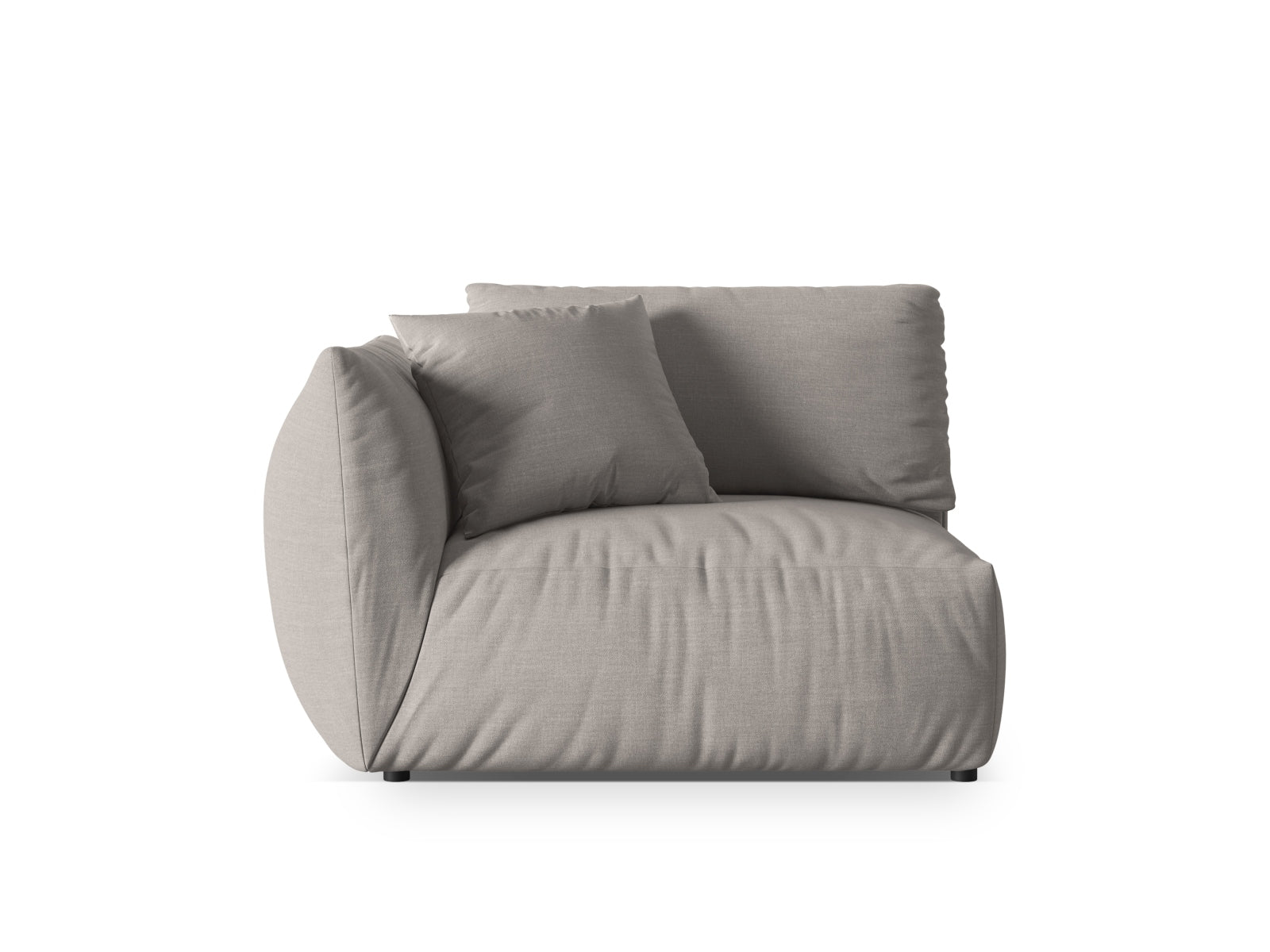 Eleganter Chris Modul links 1 Sitzer in Natural-LINS, ideal für kreative Raumgestaltungen und zeitgemäße Wohnstile.