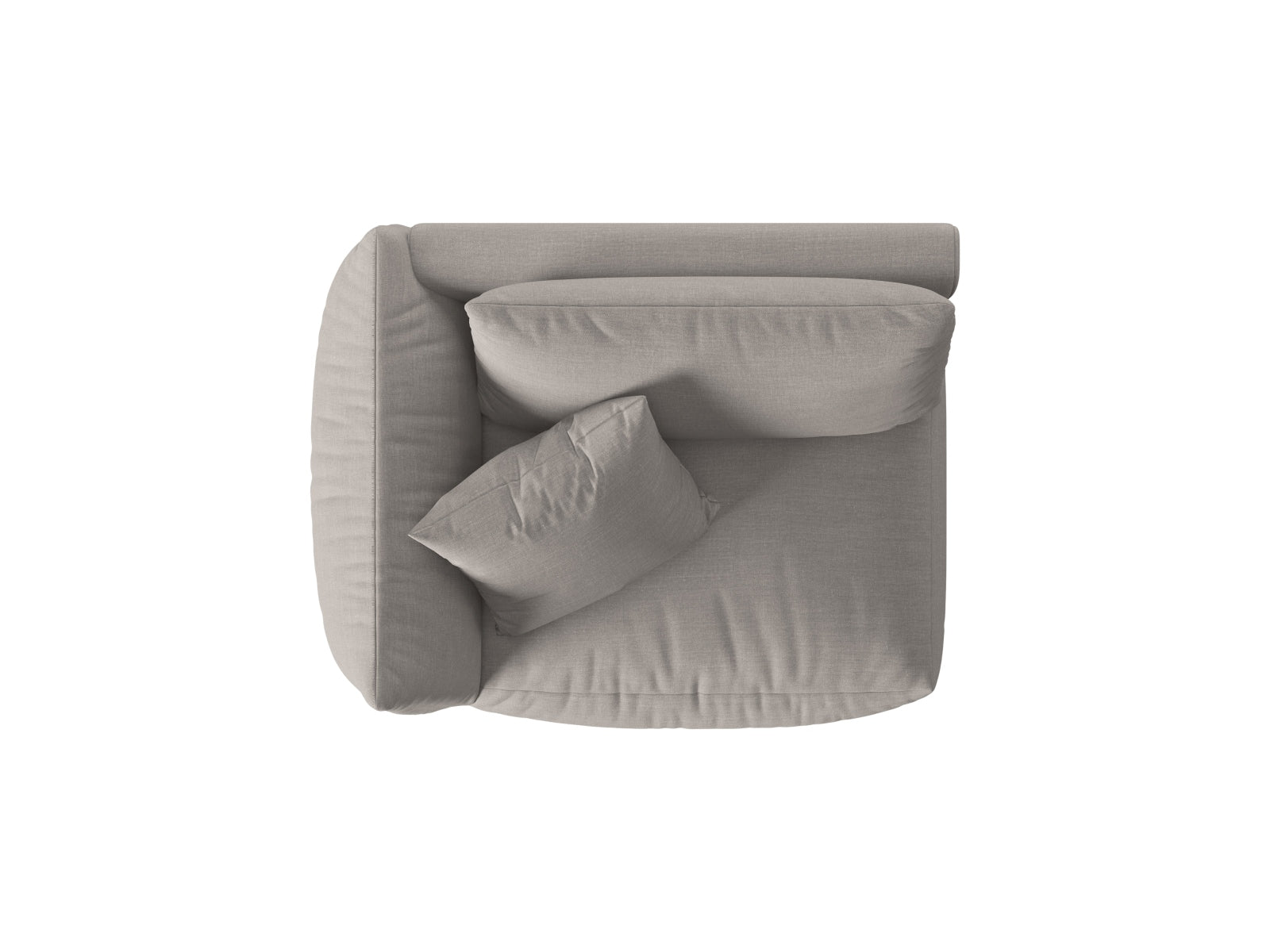 Chris Modul links 1 Sitzer in Natural-LINS präsentiert im Onlineshop von KAQTU Design AG. Modulares Sofa ist von Micadoni