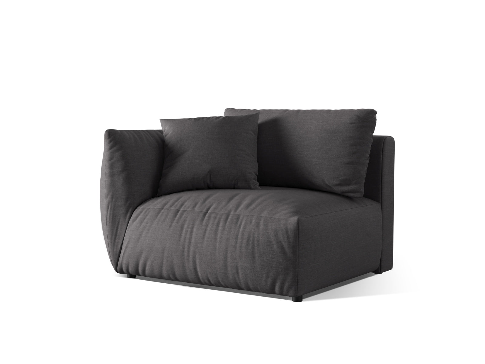 Chris Modul links 1 Sitzer in Sand-LINS präsentiert im Onlineshop von KAQTU Design AG. Modulares Sofa ist von Micadoni