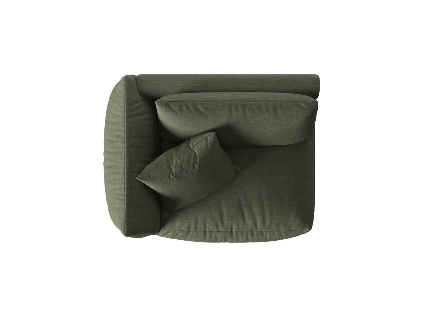 Chris Modul links 1 Sitzer in Muted Blue-LINS präsentiert im Onlineshop von KAQTU Design AG. Modulares Sofa ist von Micadoni