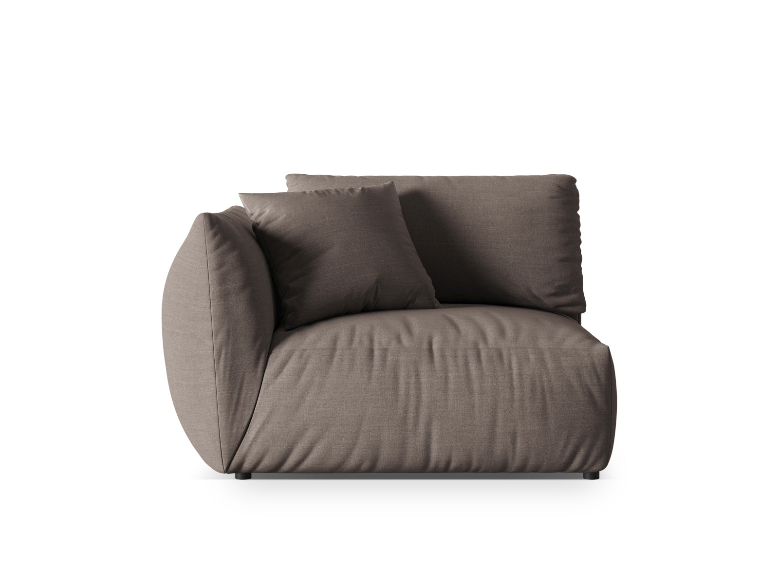 Chris Modul links 1 Sitzer in Warm grey-LINS präsentiert im Onlineshop von KAQTU Design AG. Modulares Sofa ist von Micadoni
