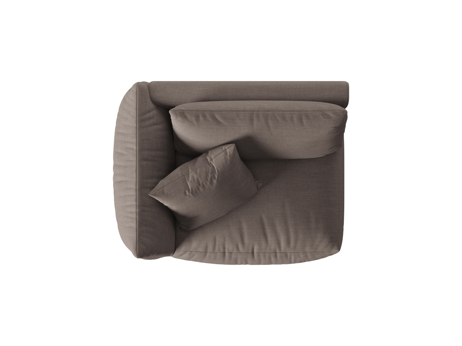 Chris Modul links 1 Sitzer in Warm grey-LINS präsentiert im Onlineshop von KAQTU Design AG. Modulares Sofa ist von Micadoni