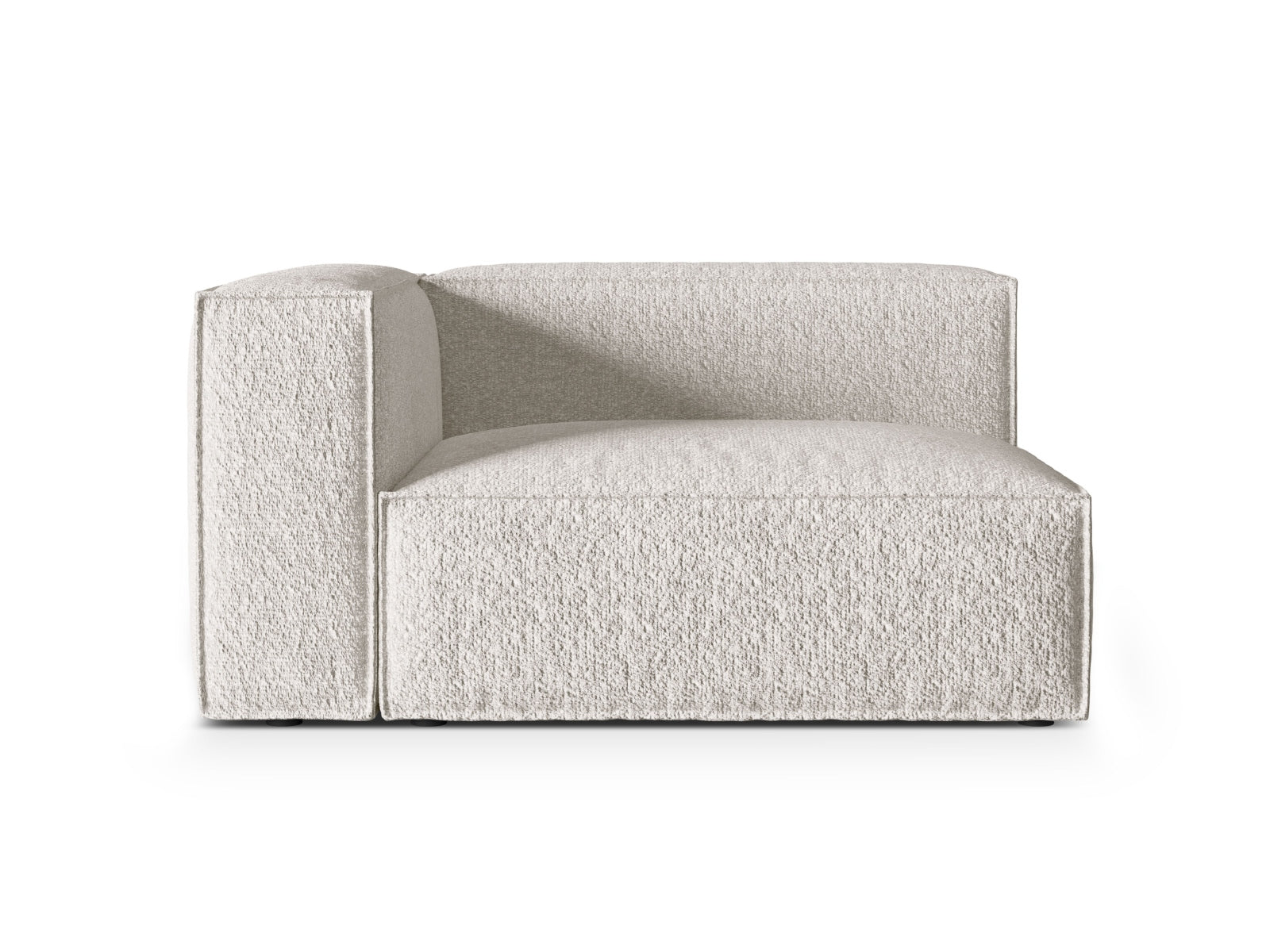 Nuria Boucle Modular Sofa links 2 Sitzer in Grey Beige Melange-Monet präsentiert im Onlineshop von KAQTU Design AG. Modulares Sofa ist von Micadoni