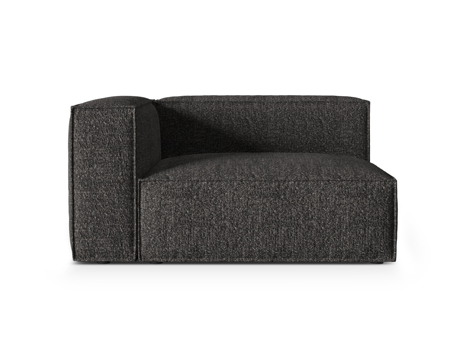 Nuria Boucle Modular Sofa links 2 Sitzer in Anthracite-Monet präsentiert im Onlineshop von KAQTU Design AG. Modulares Sofa ist von Micadoni
