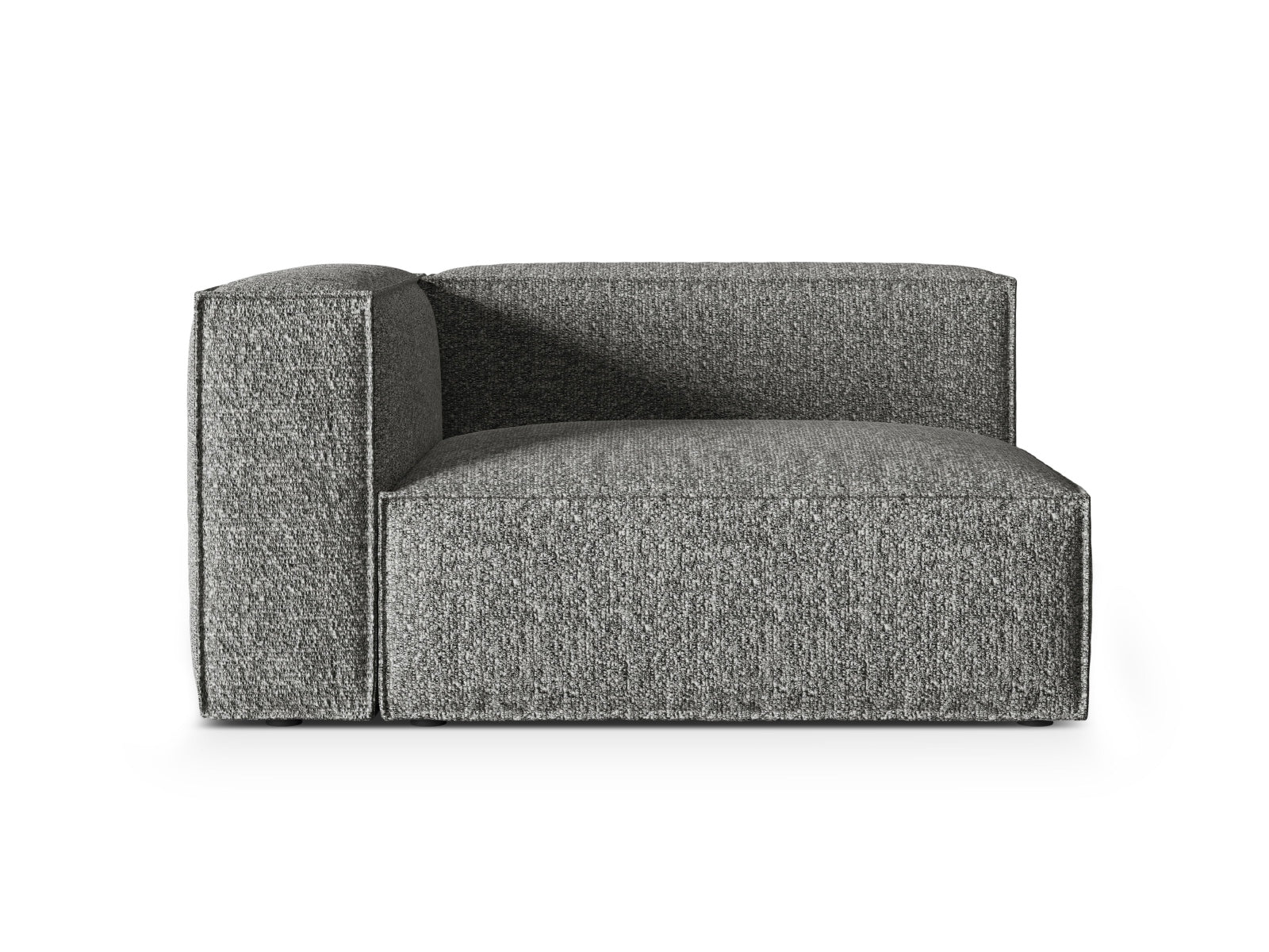 Nuria Boucle Modular Sofa links 2 Sitzer in Graphite-Monet präsentiert im Onlineshop von KAQTU Design AG. Modulares Sofa ist von Micadoni